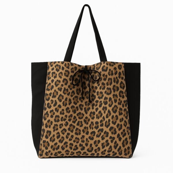 Sac léopard en nubuck