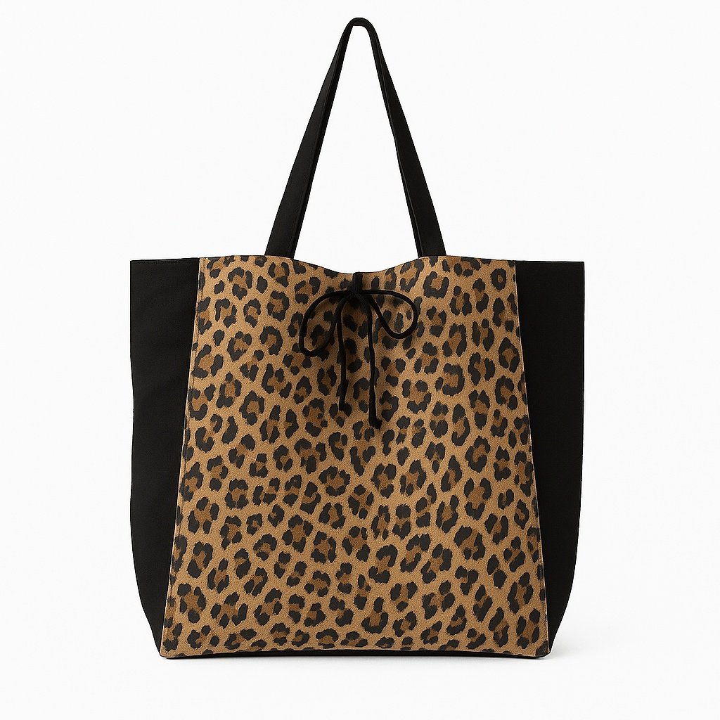 Sac léopard en nubuck